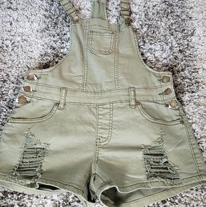 Overall shorts. NWT! Olive green color! SMALL